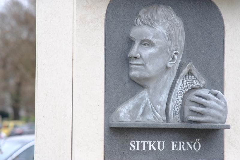 Lapidaris kő a Sitku Ernő emkékművön