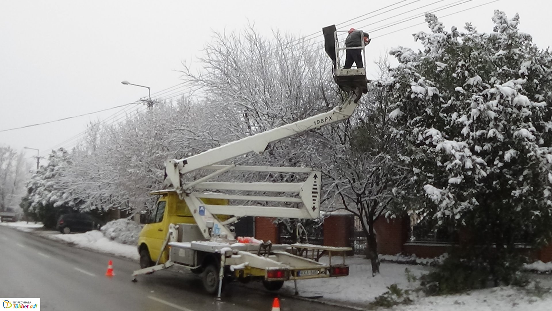 Légvezetékekbe érő gallyakat távolítottak el a Kótaji úton