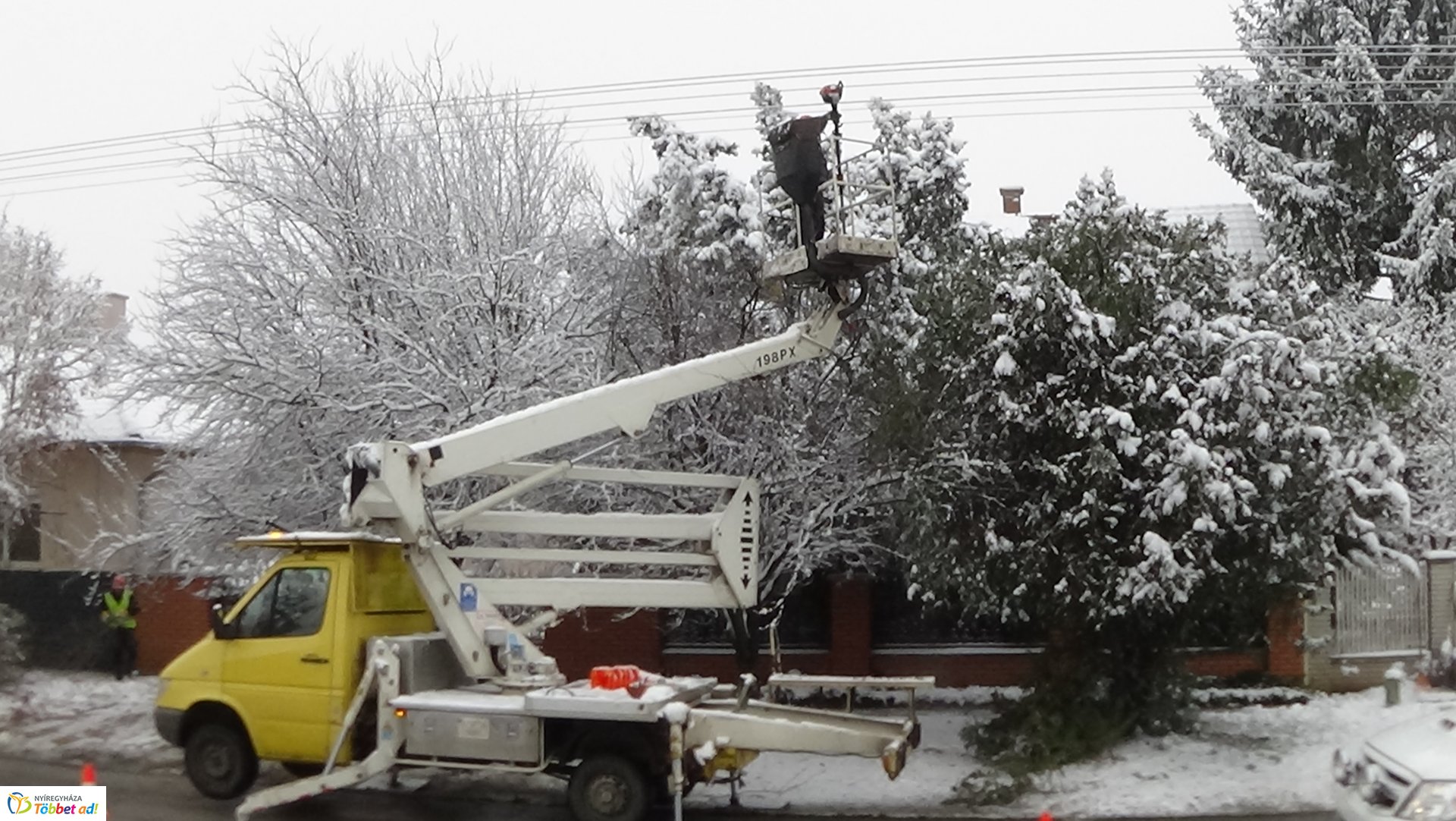 Légvezetékekbe érő gallyakat távolítottak el a Kótaji úton
