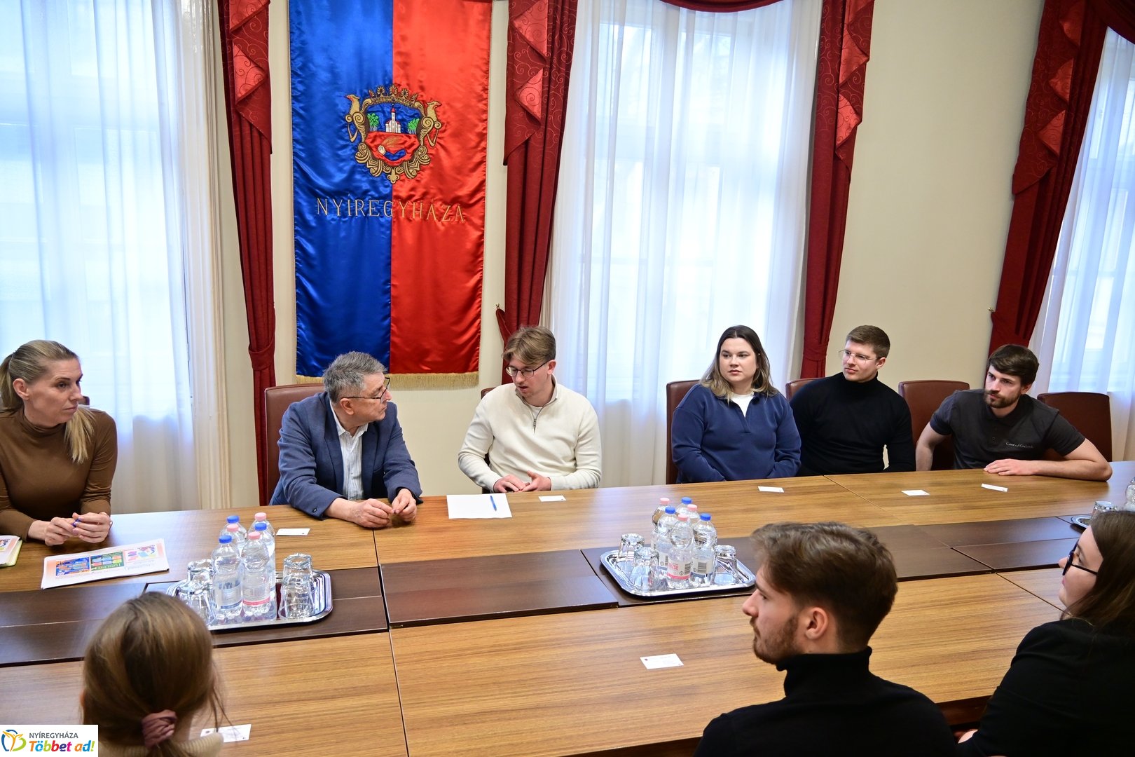 Lengyel diákok a Városházán 2026 februárjában