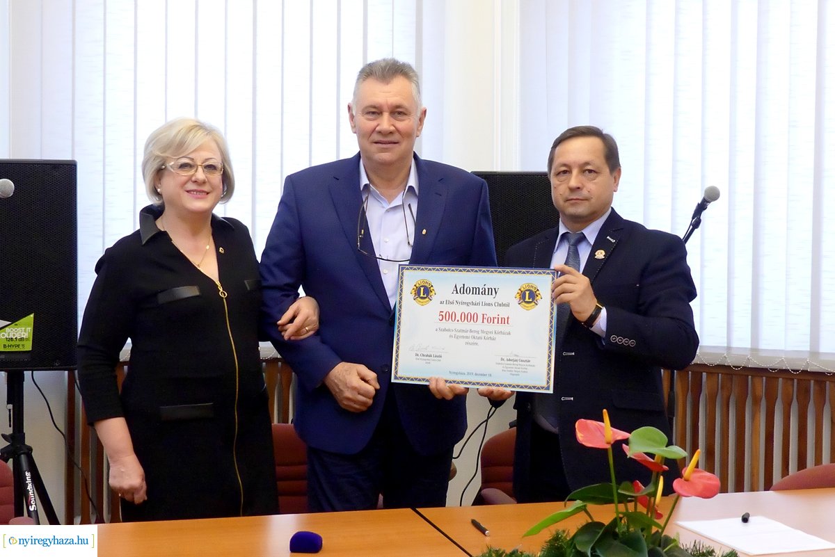 Lions adomány a kórháznak