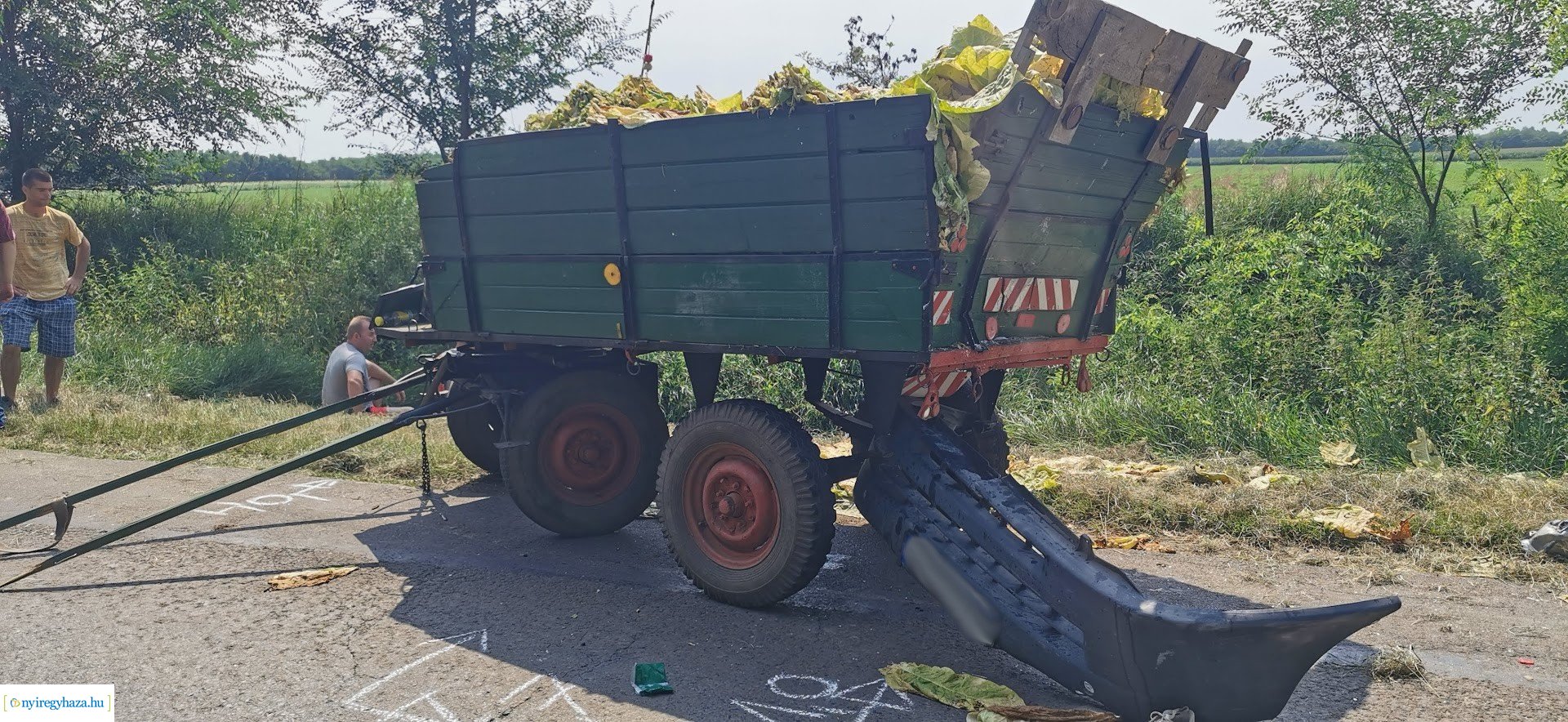 Lovaskocsival ütközött egy jármű Újfehértónál