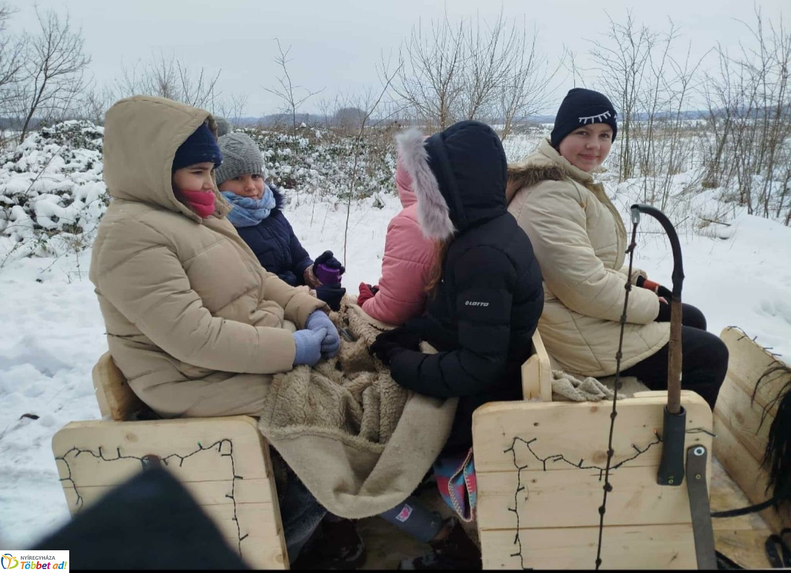 Lovasszánon a téli tájban