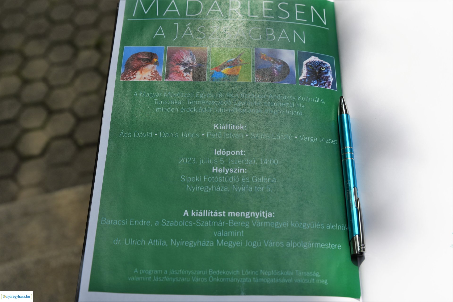 Madárlesen a Jászságban - kiállításmegnyitó a Nyírfa téri galérában