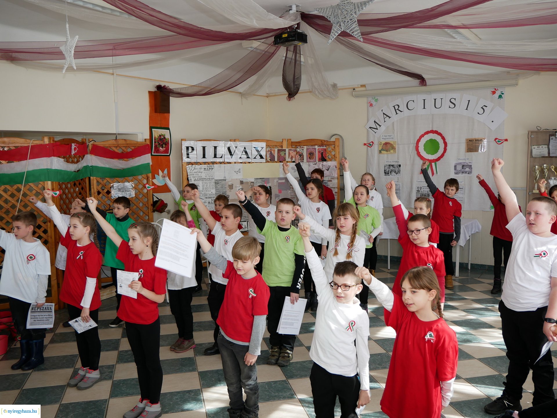 Március 15-ei megemlékezés, a Szabó Lőrinc Tagintézményben