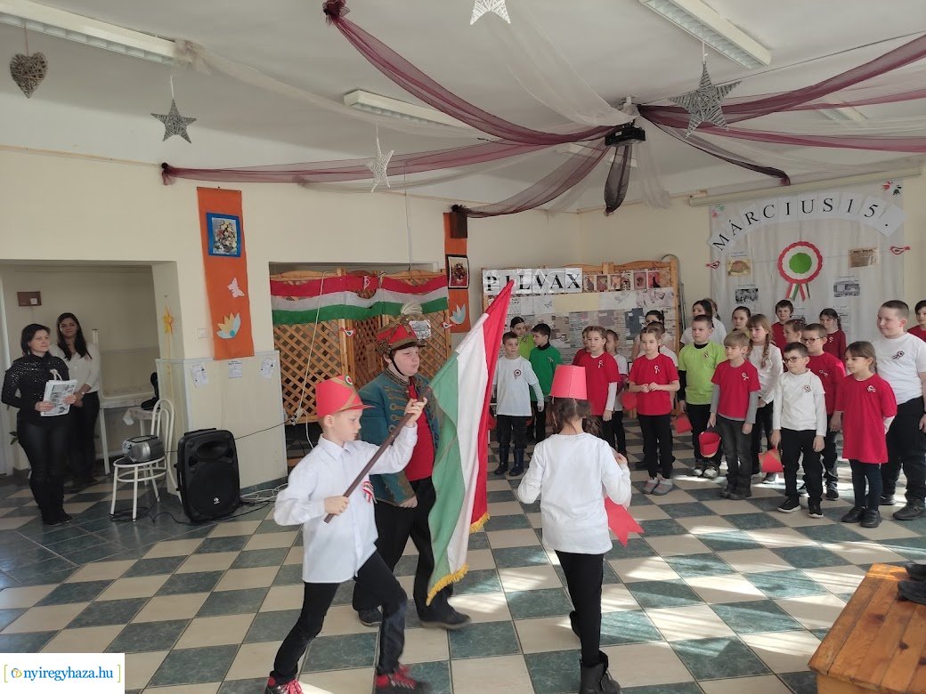 Március 15-ei megemlékezés, a Szabó Lőrinc Tagintézményben