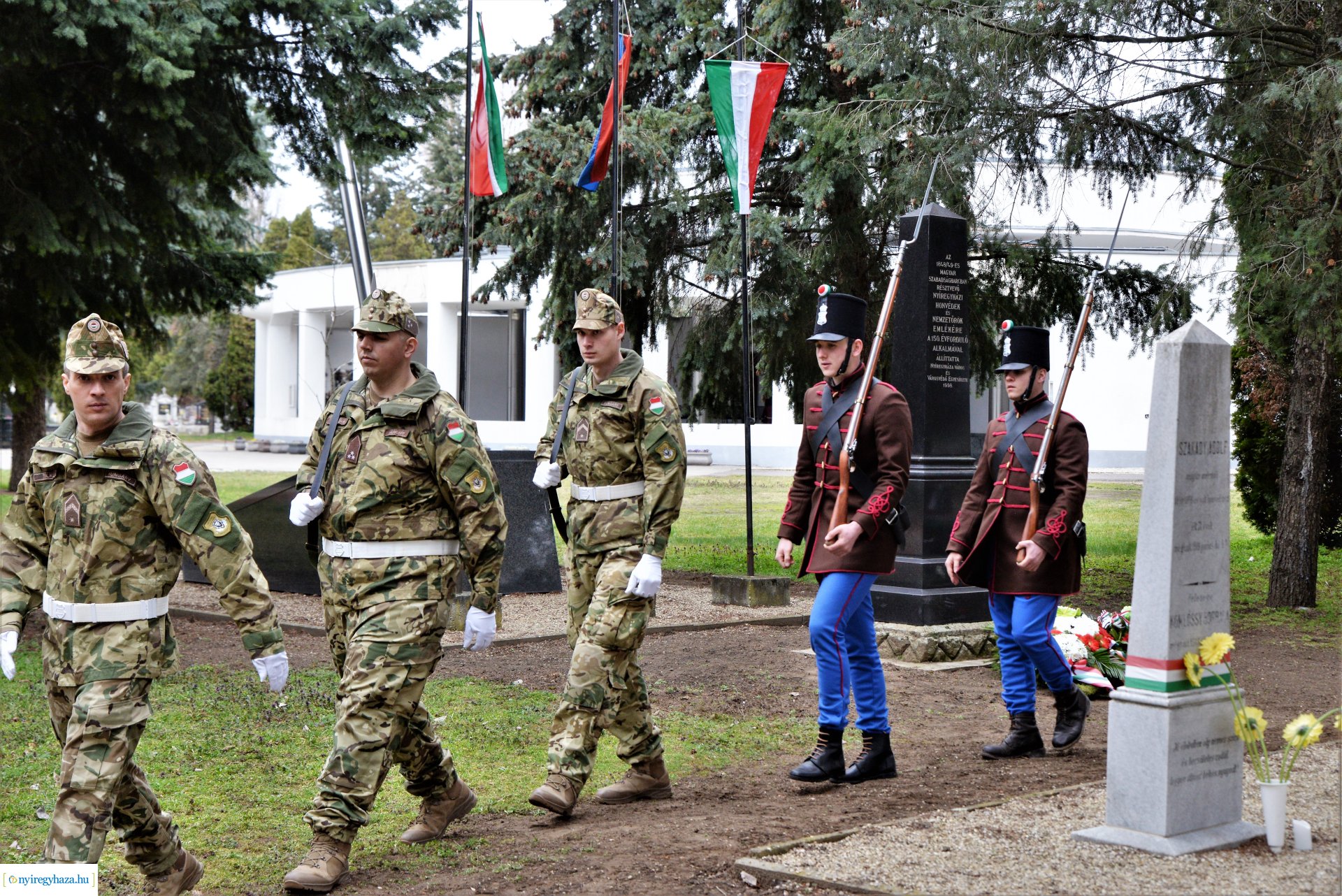 Március 15-ei megemlékezés az Északi temetőben
