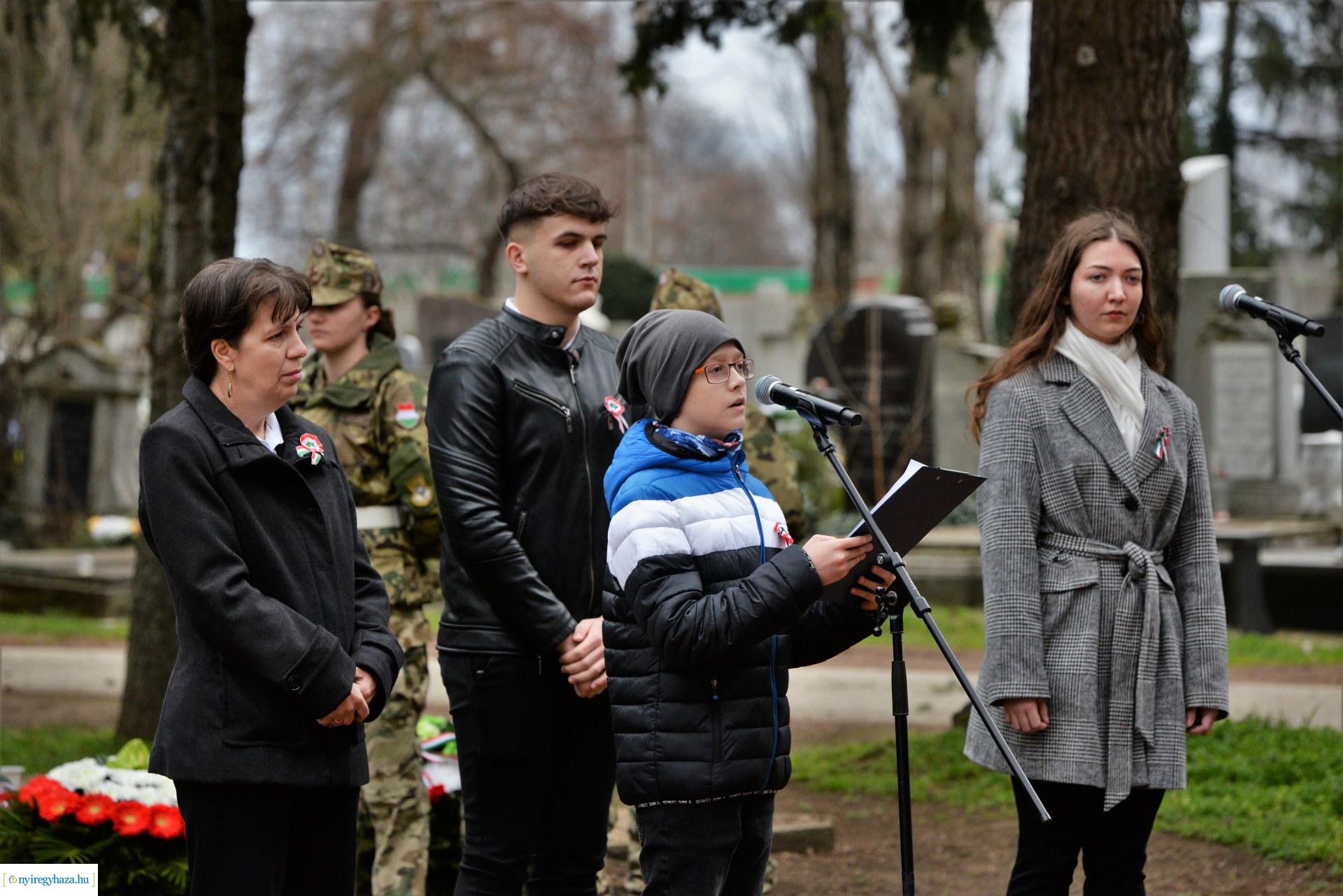 Március 15-ei megemlékezés az Északi temetőben