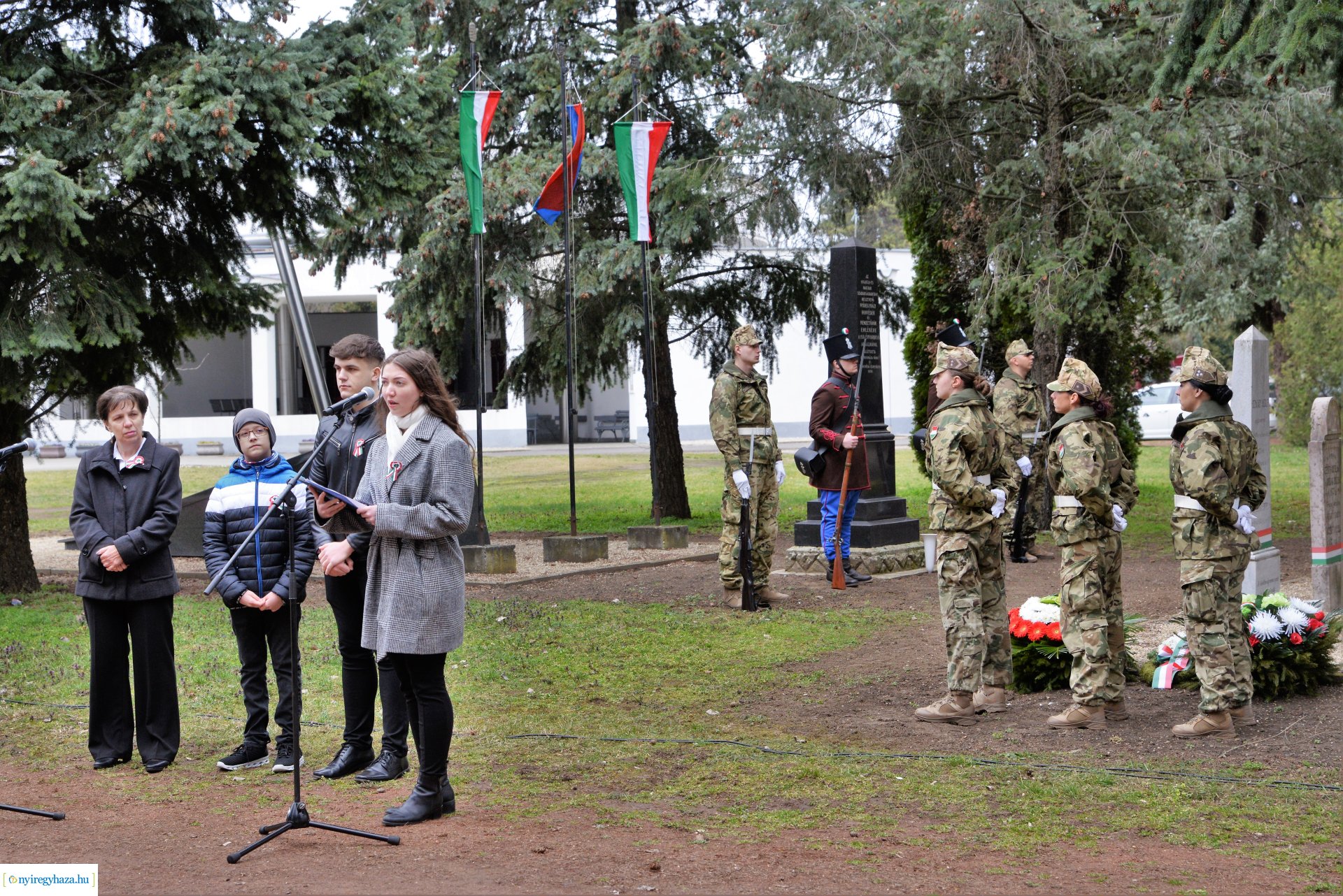 Március 15-ei megemlékezés az Északi temetőben
