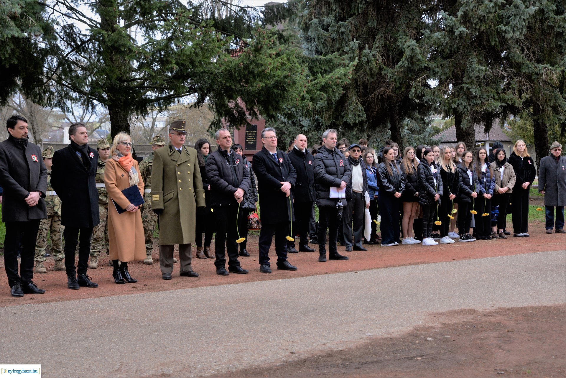 Március 15-ei megemlékezés az Északi temetőben