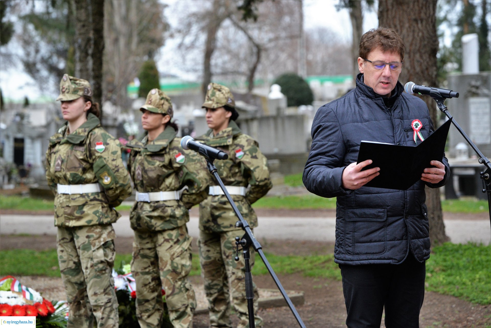 Március 15-ei megemlékezés az Északi temetőben