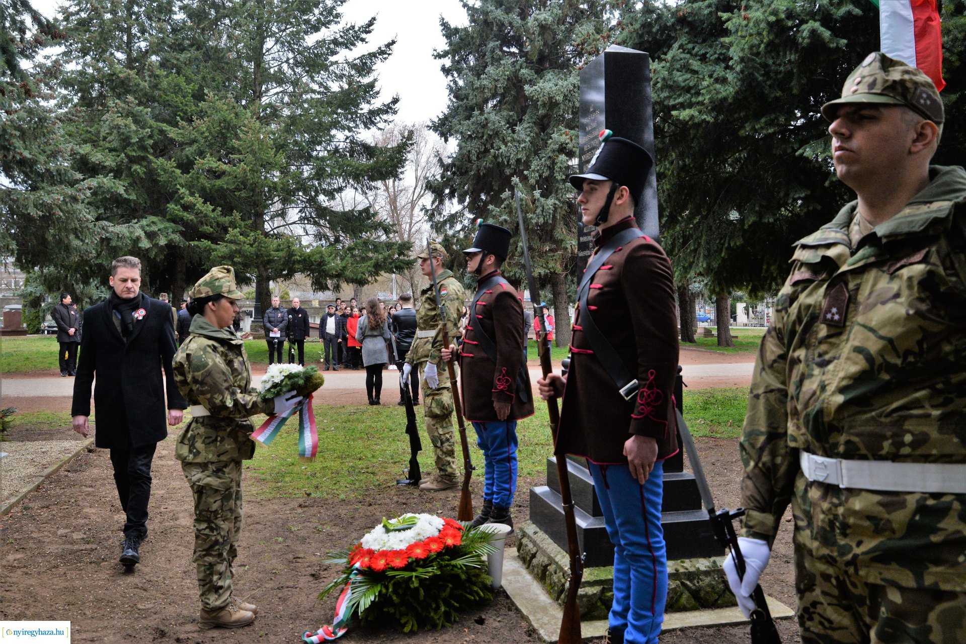 Március 15-ei megemlékezés az Északi temetőben