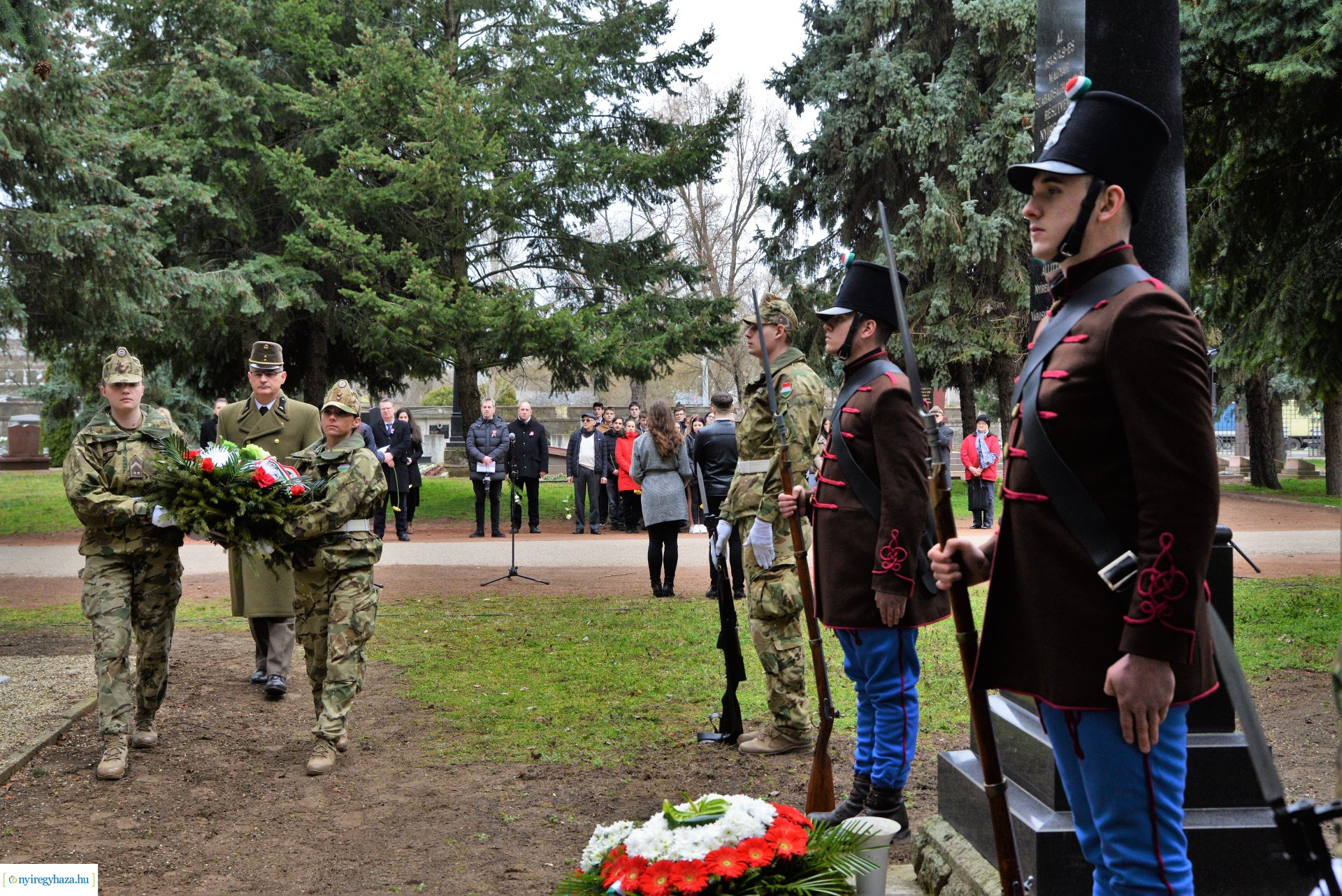 Március 15-ei megemlékezés az Északi temetőben