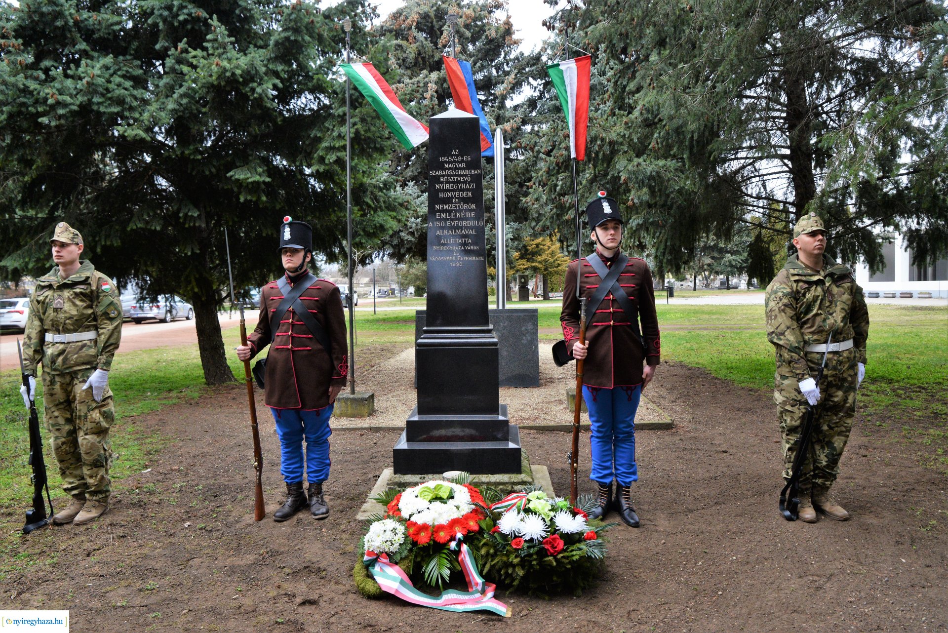 Március 15-ei megemlékezés az Északi temetőben