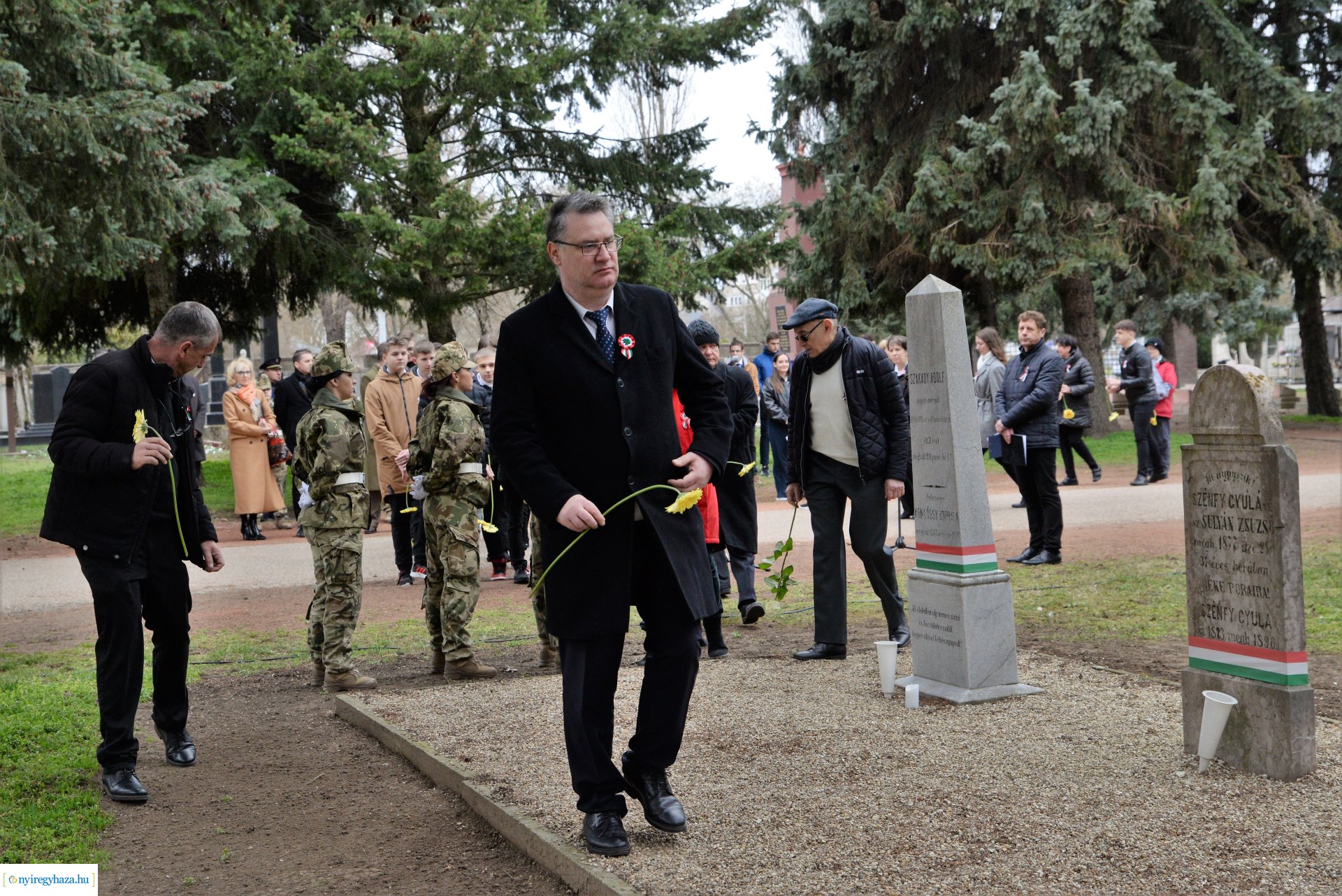 Március 15-ei megemlékezés az Északi temetőben