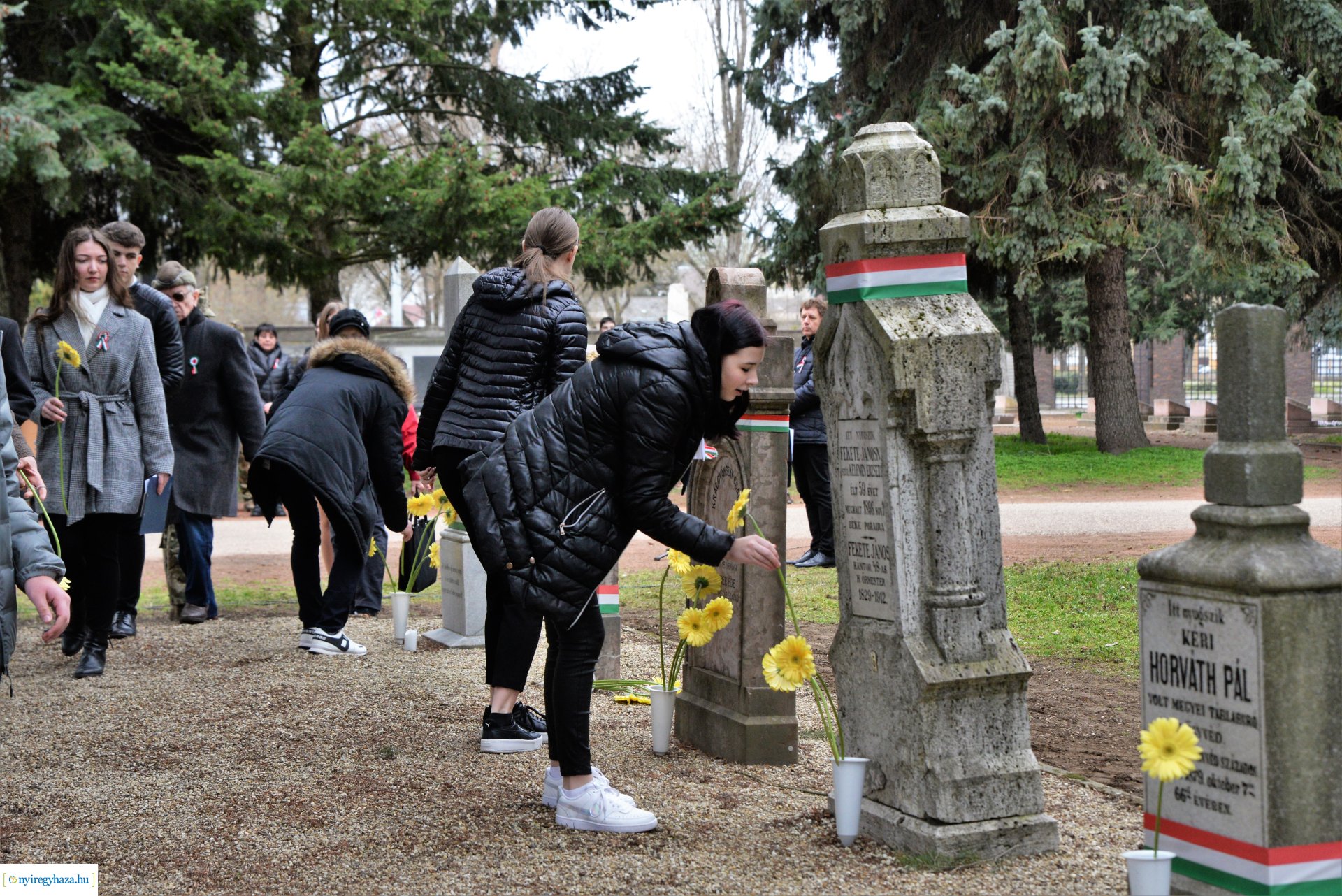 Március 15-ei megemlékezés az Északi temetőben