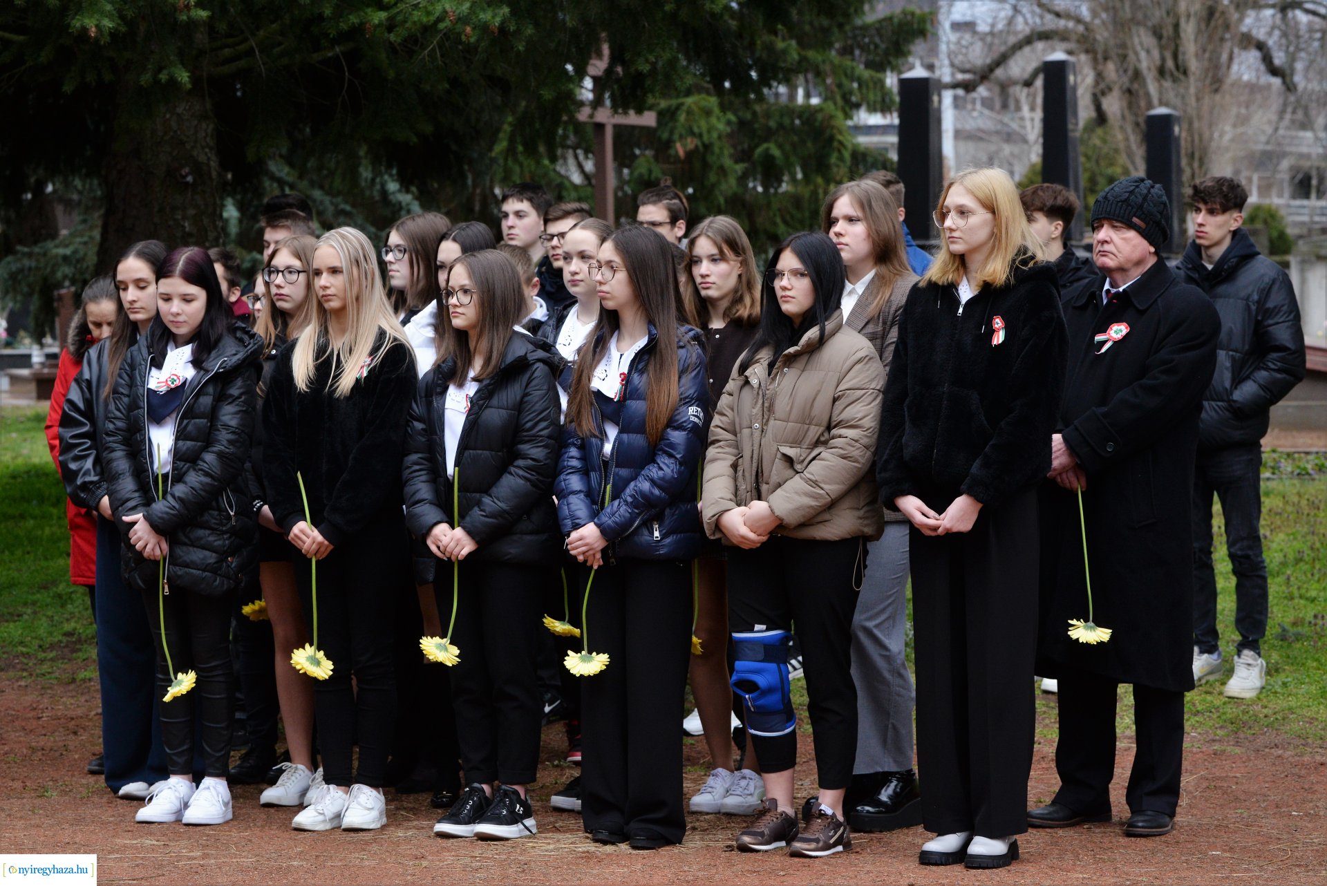 Március 15-ei megemlékezés az Északi temetőben