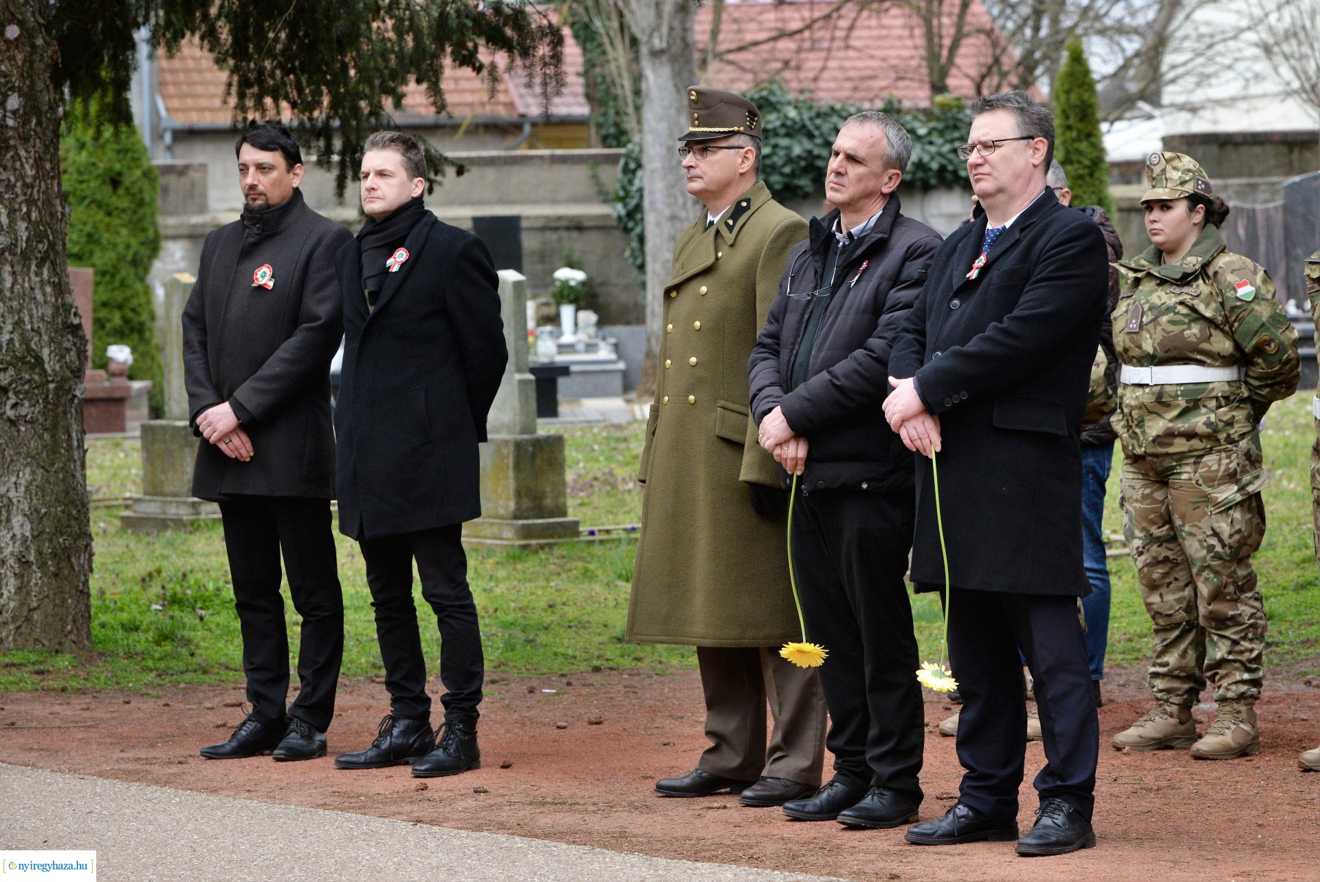 Március 15-ei megemlékezés az Északi temetőben