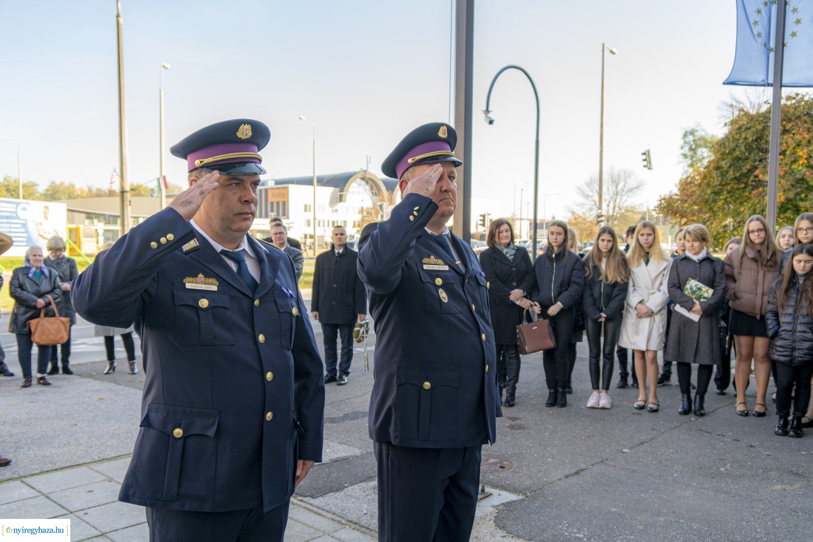 Megemlékezés a Szabolcs Szatmár Bereg megyei bűntetés-végrehajtási intézetnél elhelyezett emléktáblánál