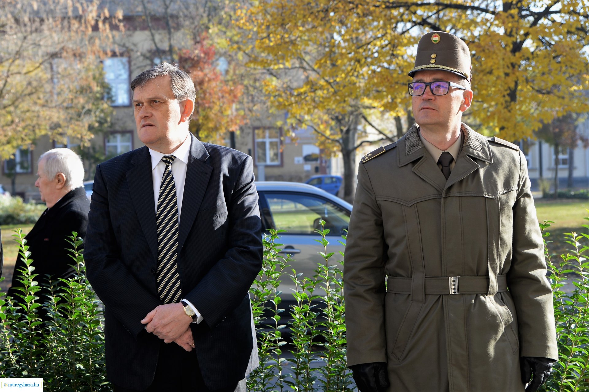 Megemlékezés Reviczky Imre ezredes emléktáblája előtt