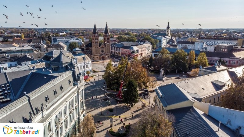 Megérkezett a karácsonyfa a Kossuth térre