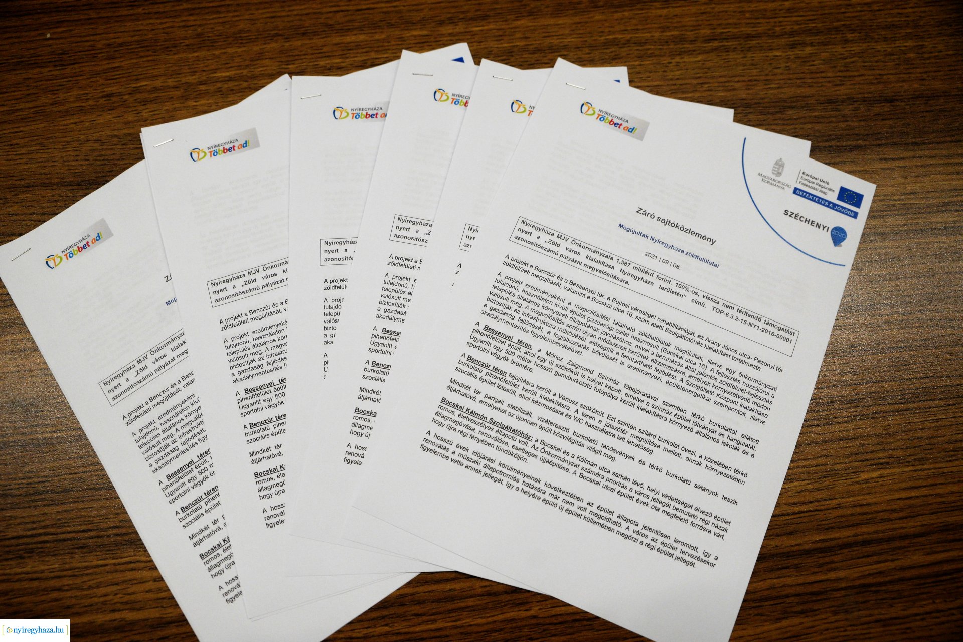 Megújultak Nyíregyháza zöldfelületei - projektzáró rendezvény