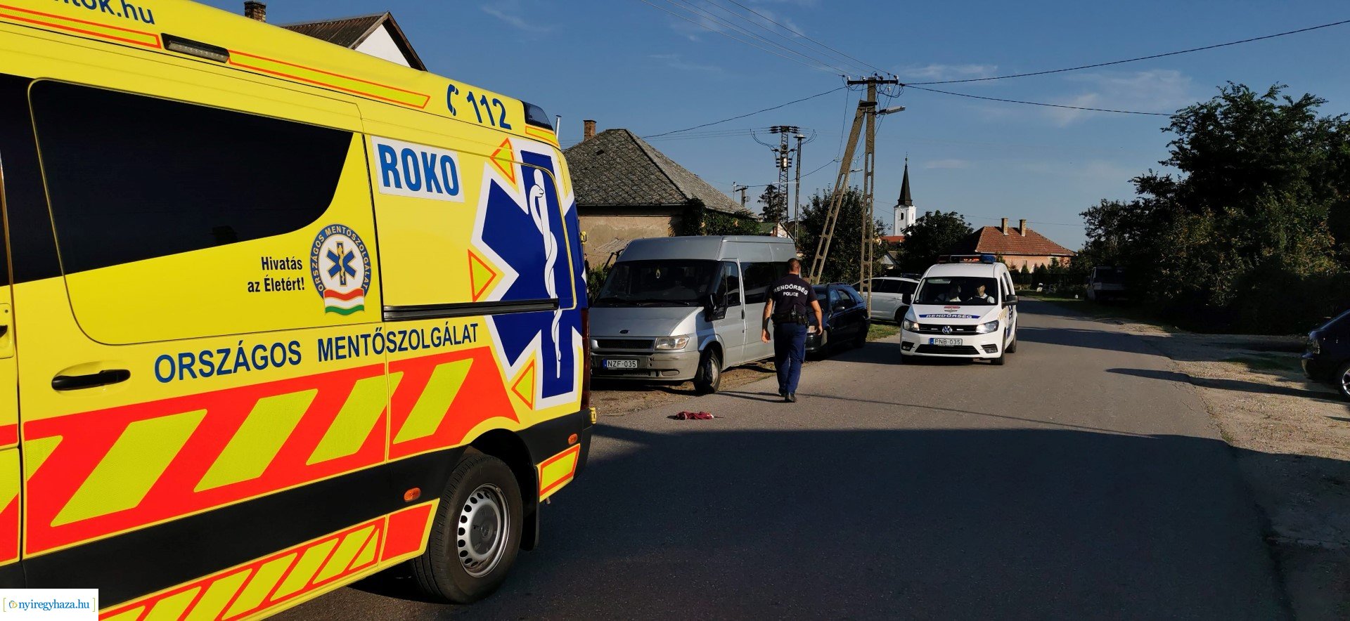 Mentőhelikopter Demecserben