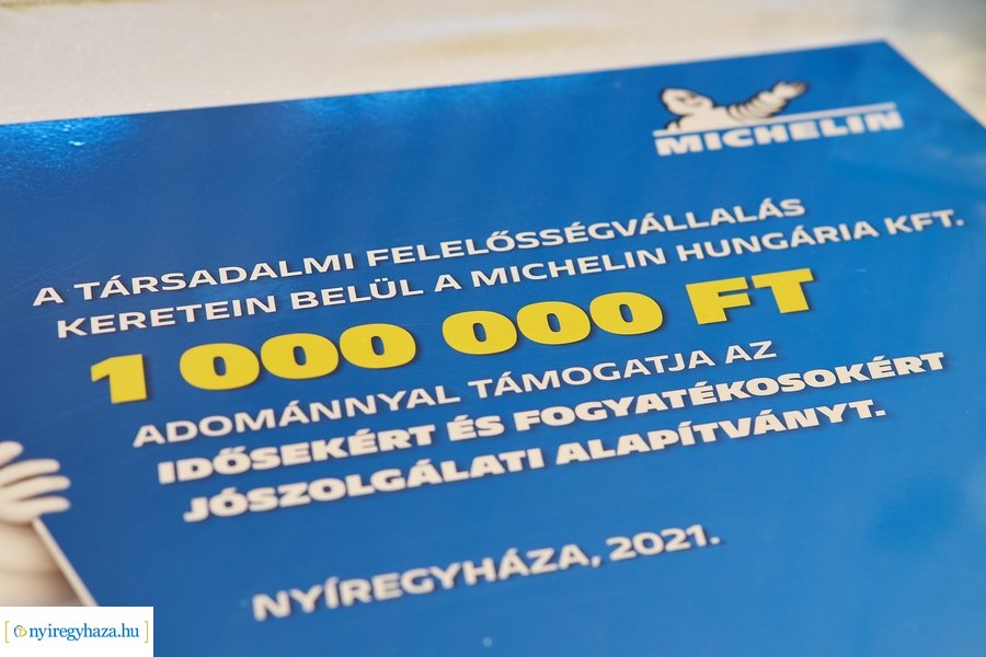 Michelin adomány a Nappali Ellátó Központnak