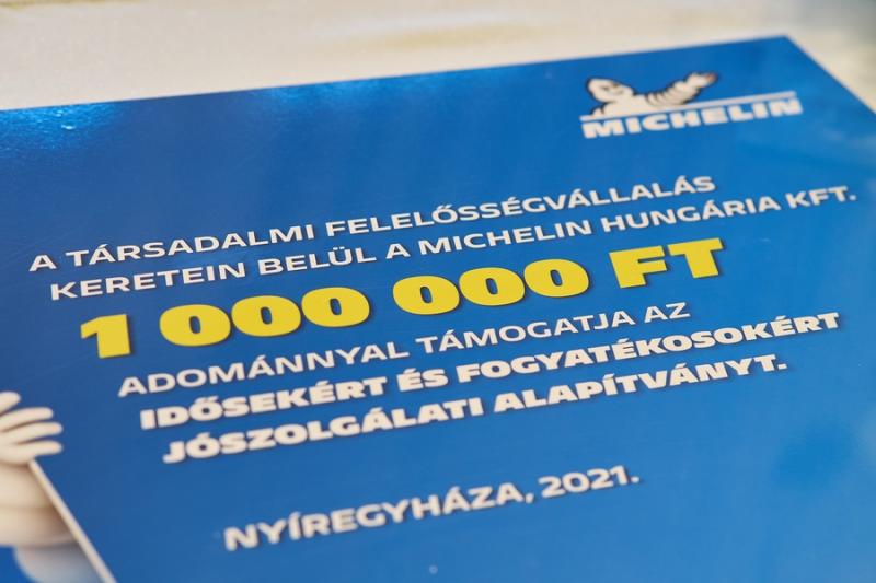 Michelin adomány a Nappali Ellátó Központnak