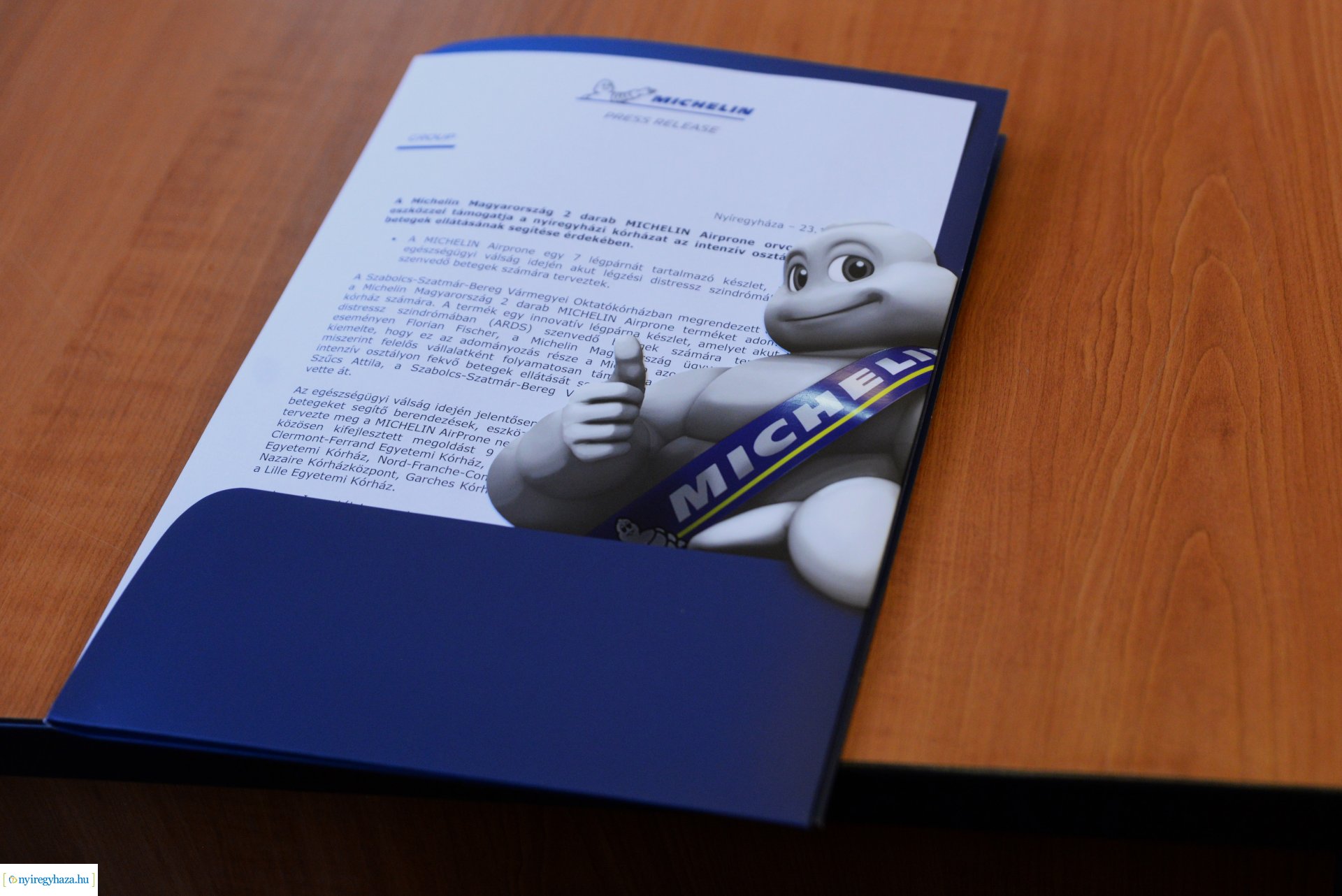 Michelin AirProne adomány a kórháznak