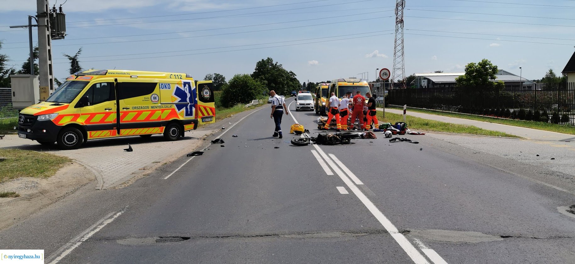 Motoros baleset a 36-os főútvonalon