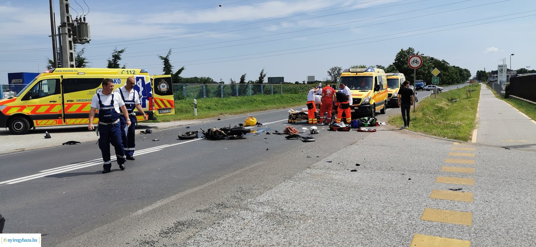 Motoros baleset a 36-os főútvonalon