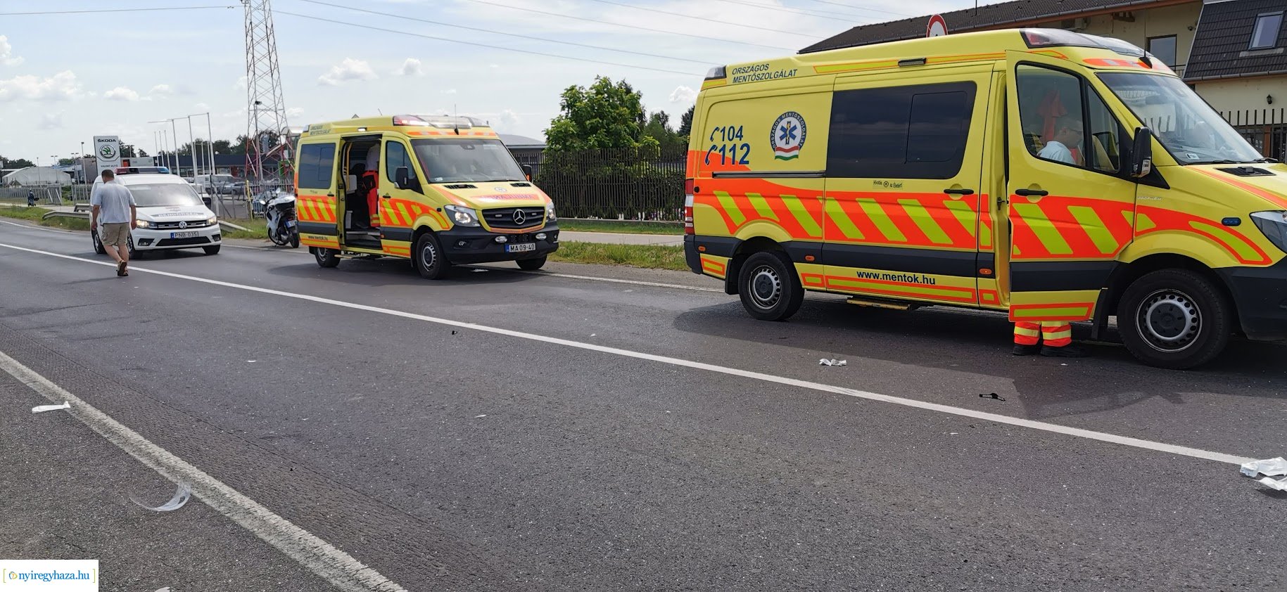 Motoros baleset a 36-os főútvonalon