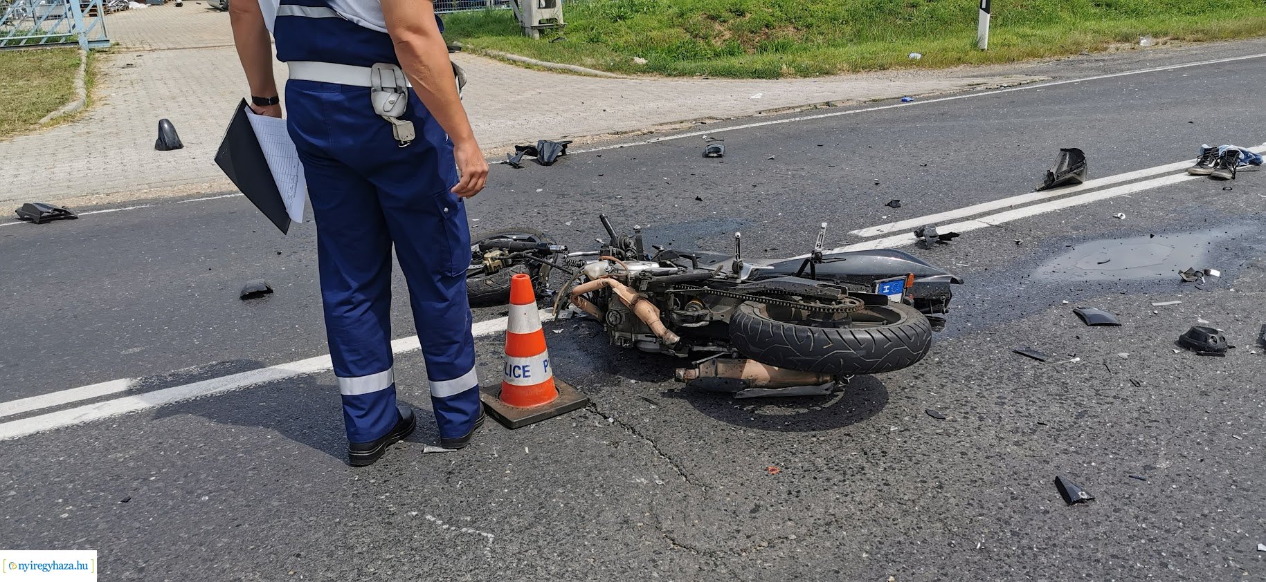 Motoros baleset a 36-os főútvonalon