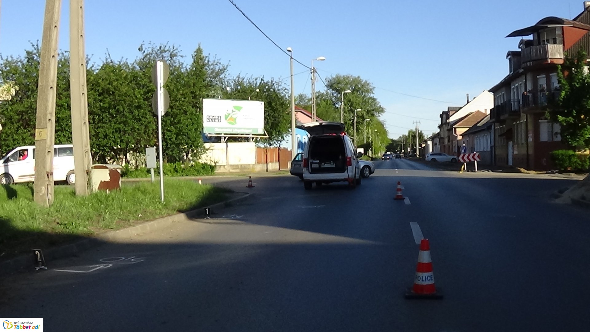 Motoros baleset a Kállói úton