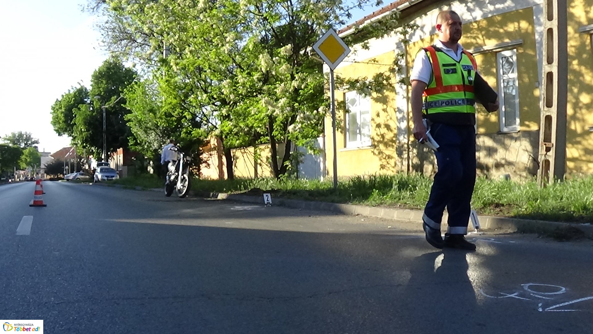 Motoros baleset a Kállói úton