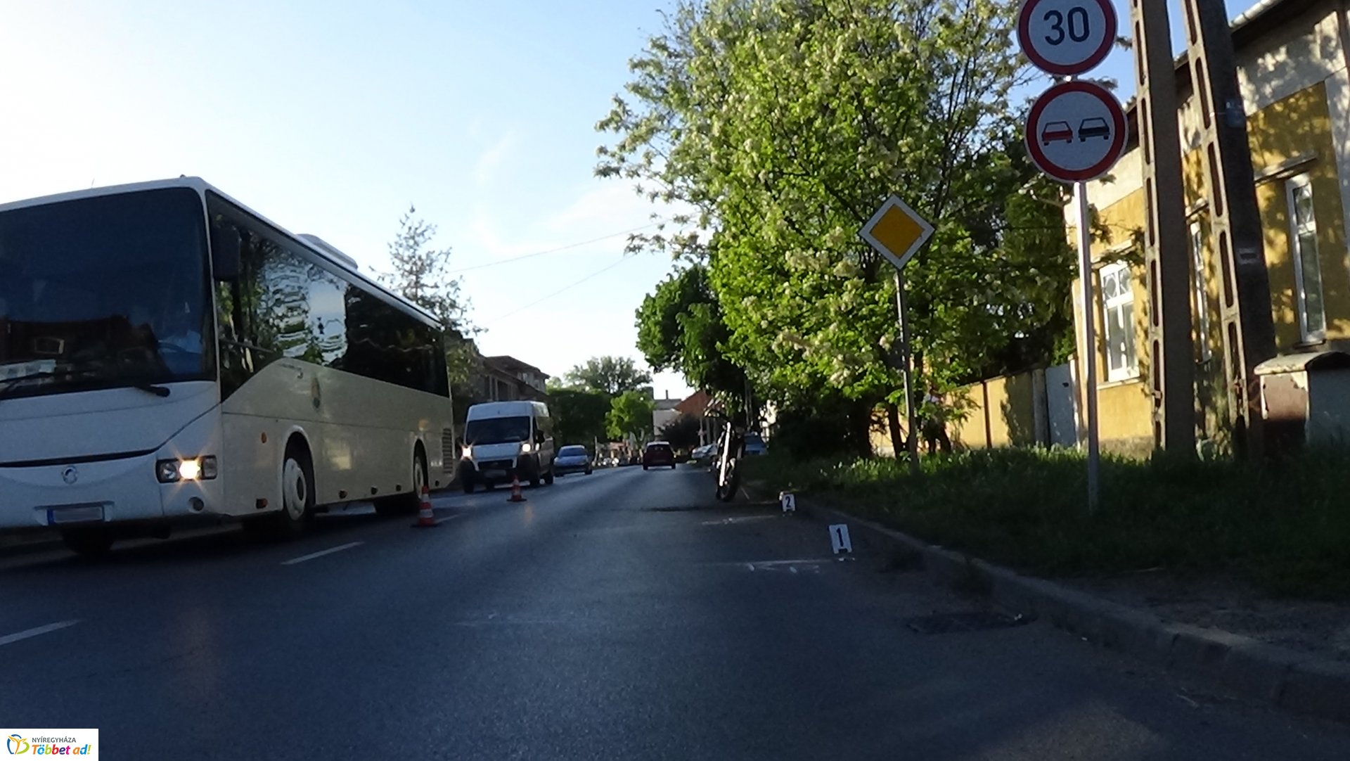 Motoros baleset a Kállói úton