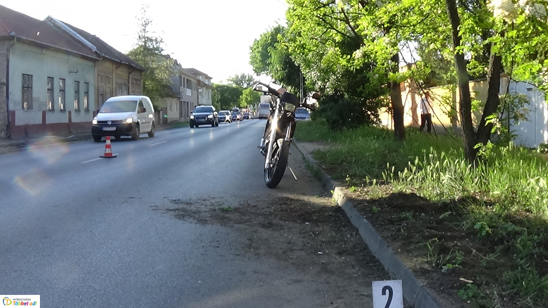 Motoros baleset a Kállói úton