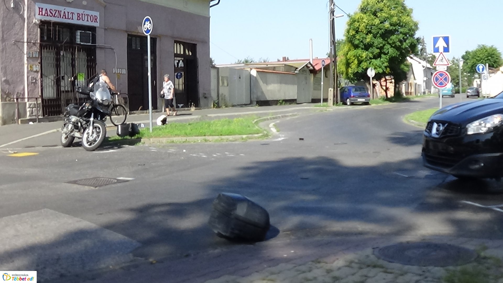 Motoros baleset a Szent István utcán