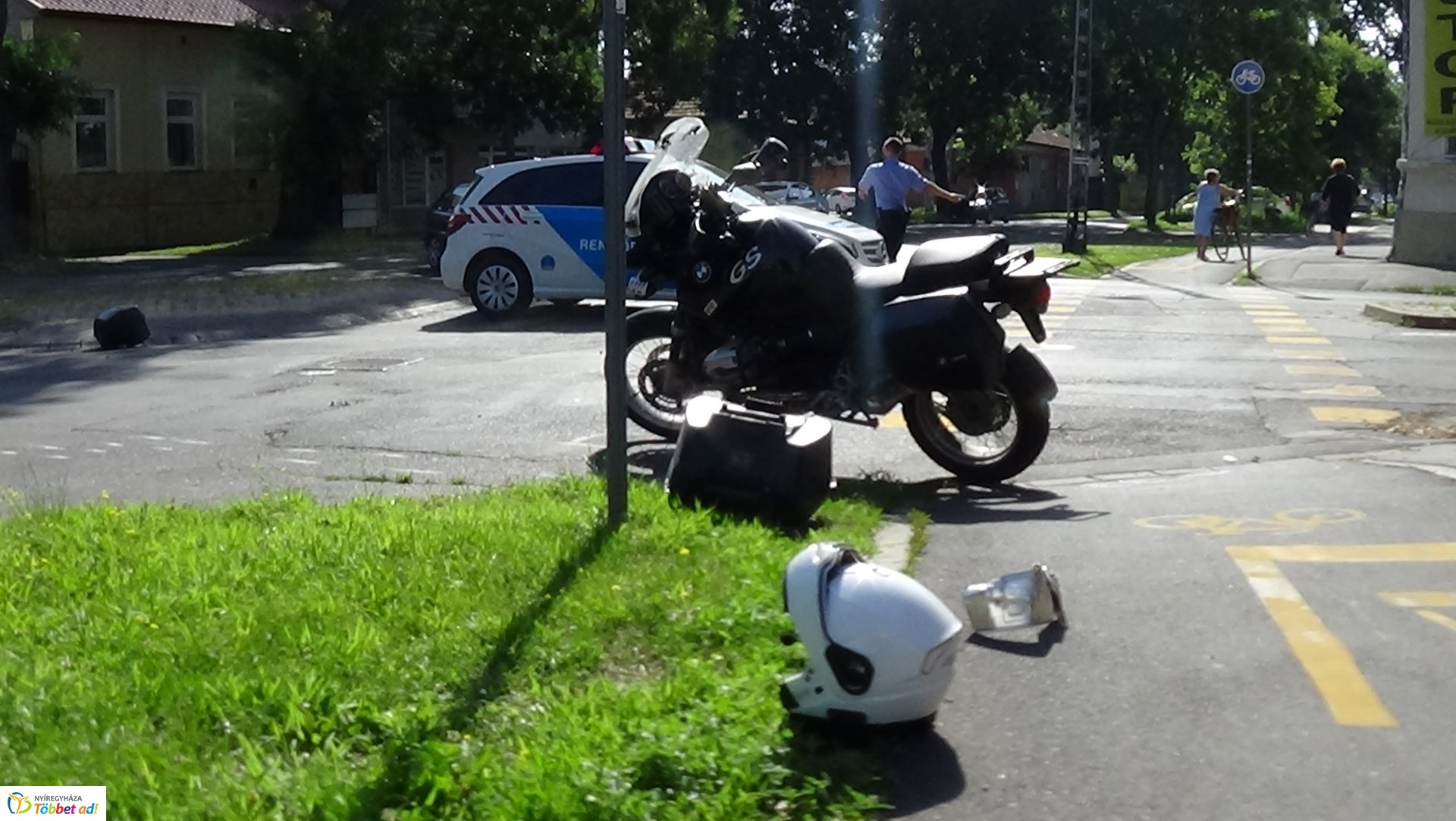 Motoros baleset a Szent István utcán