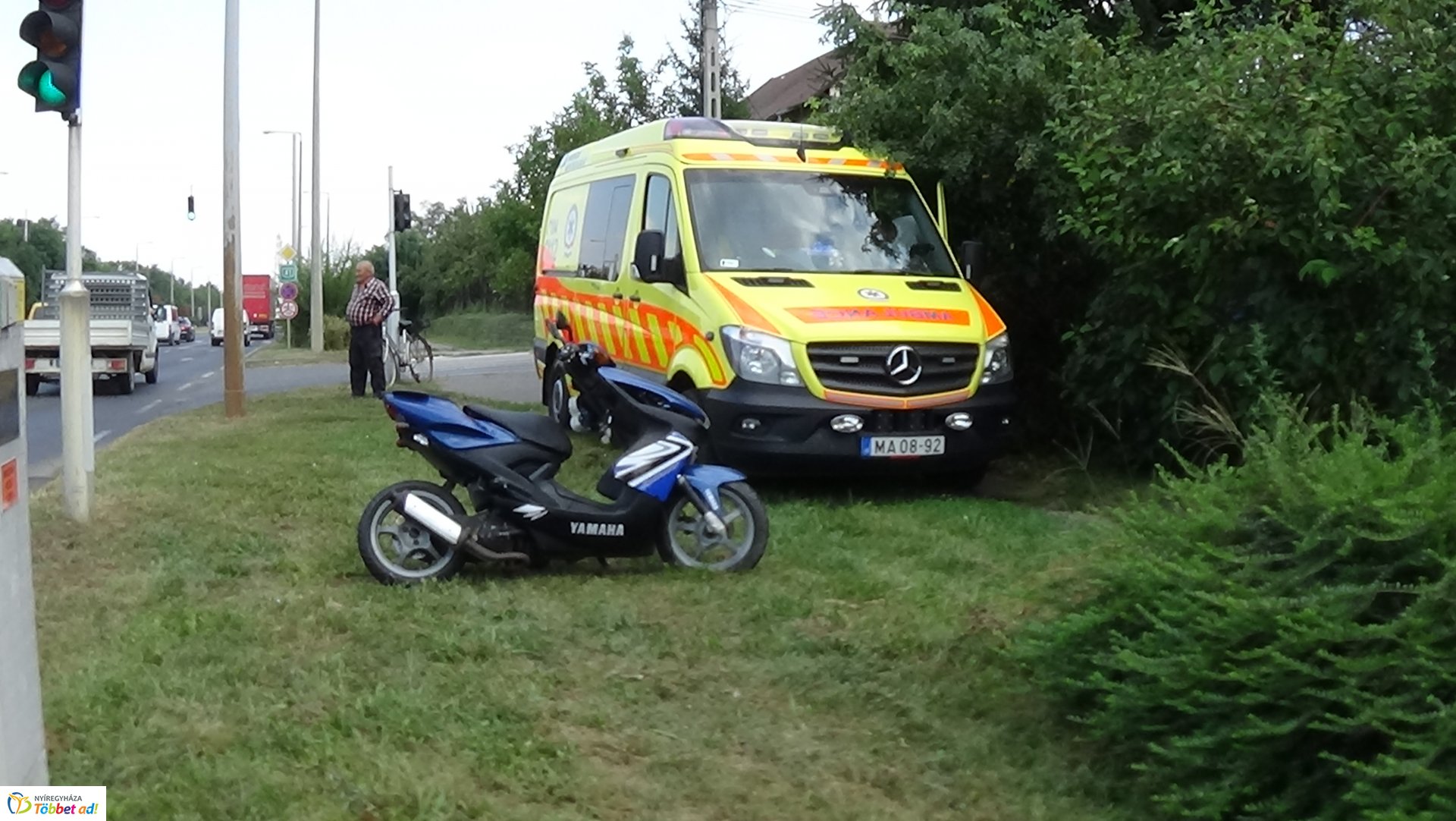 Motoros baleset az Orosi úton