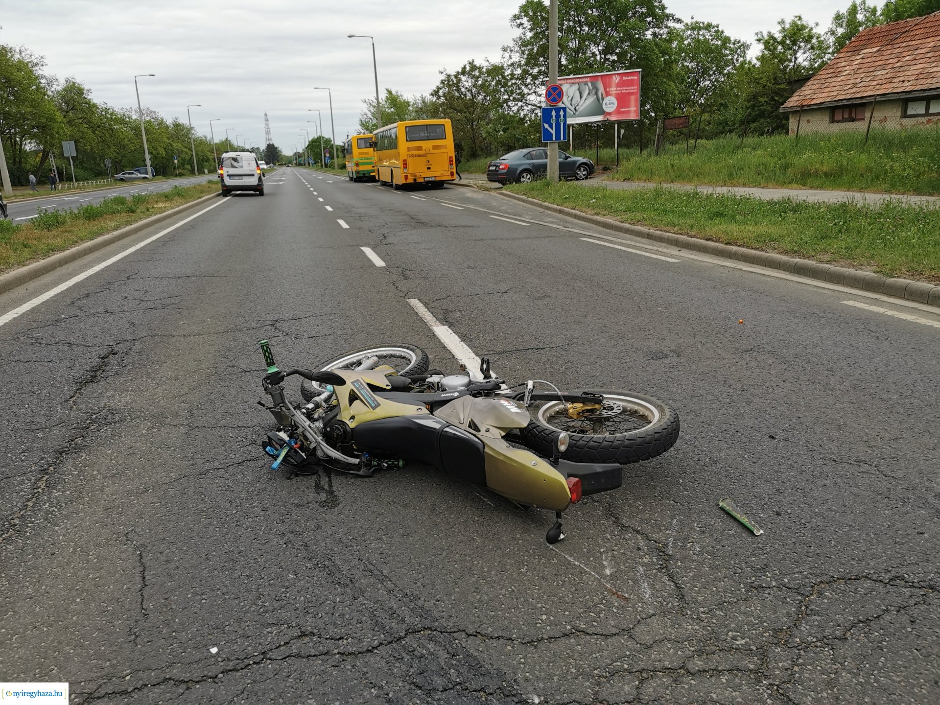 Motoros baleset Orosi út