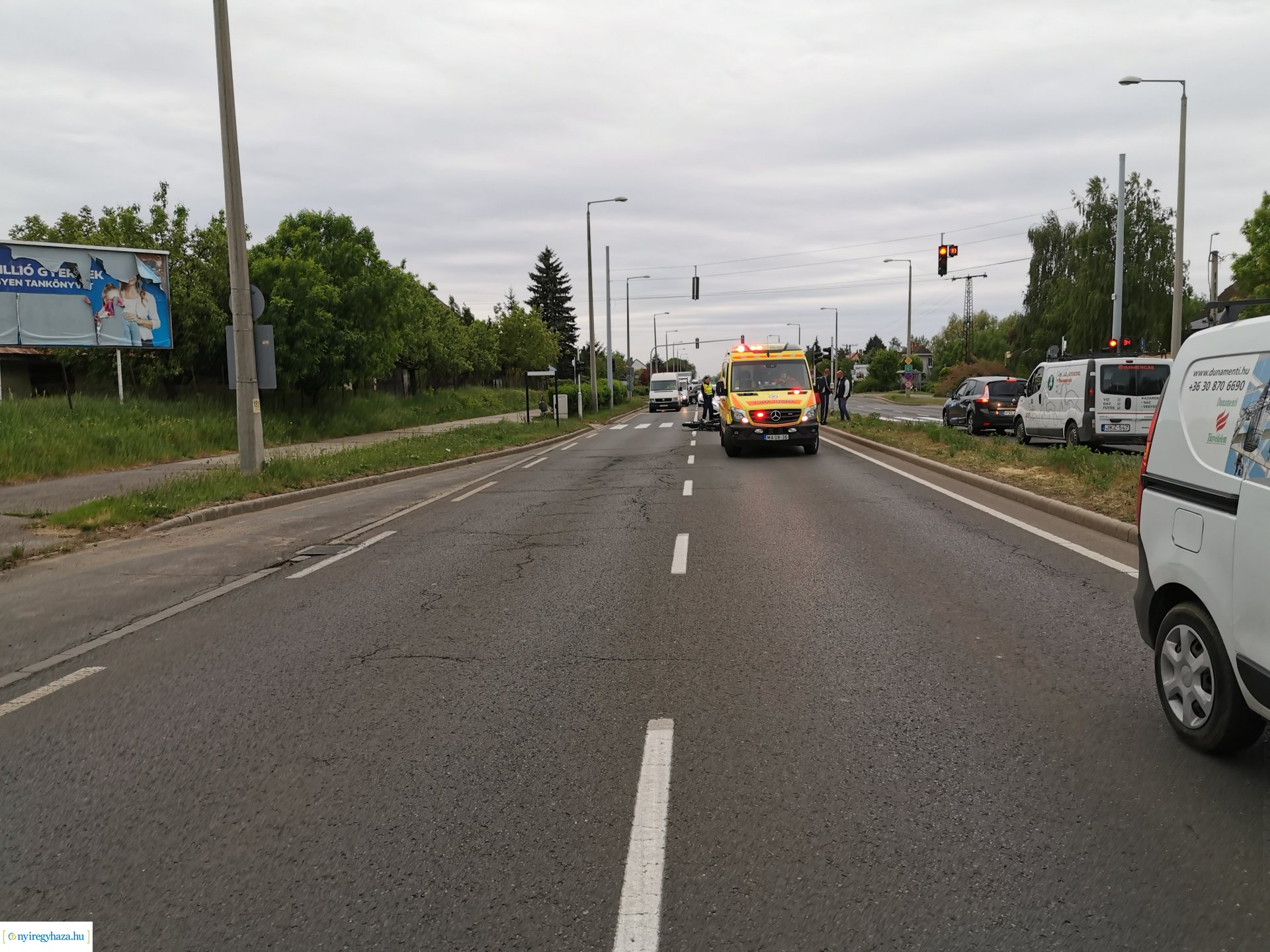 Motoros baleset Orosi út