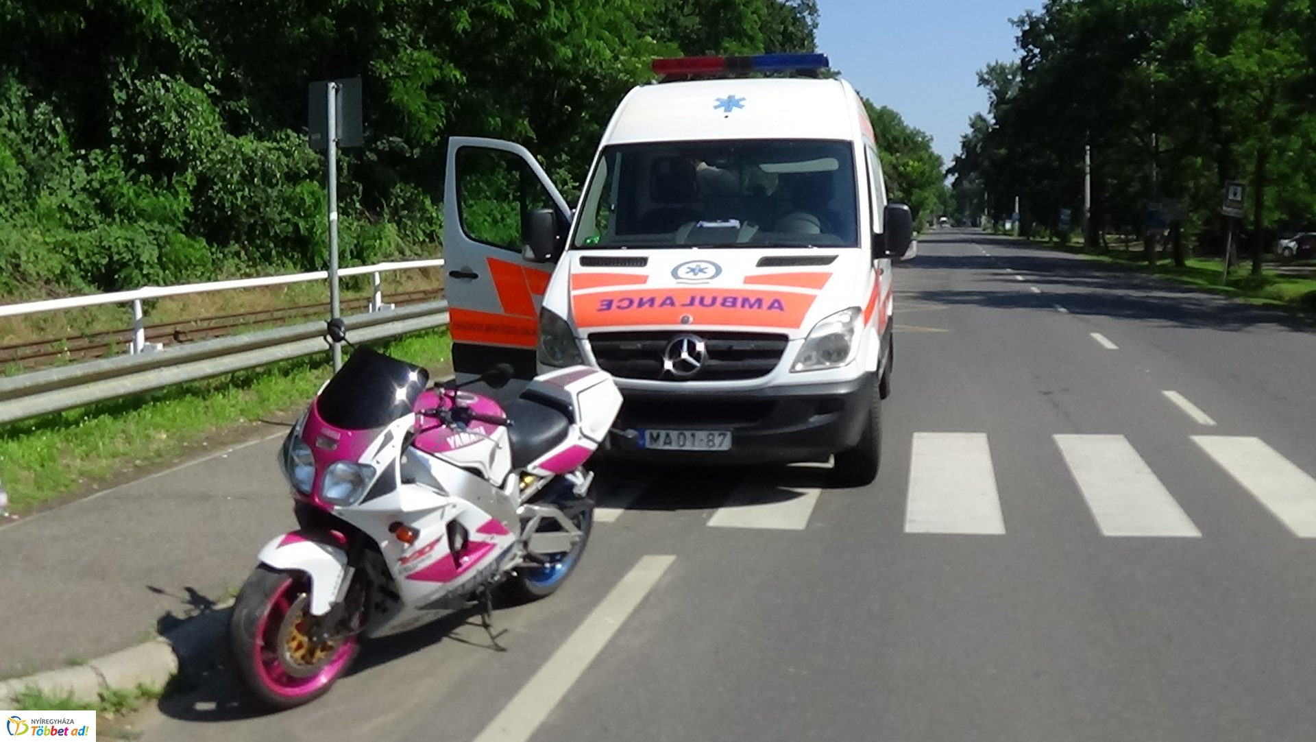 Motoros baleset Sóstón