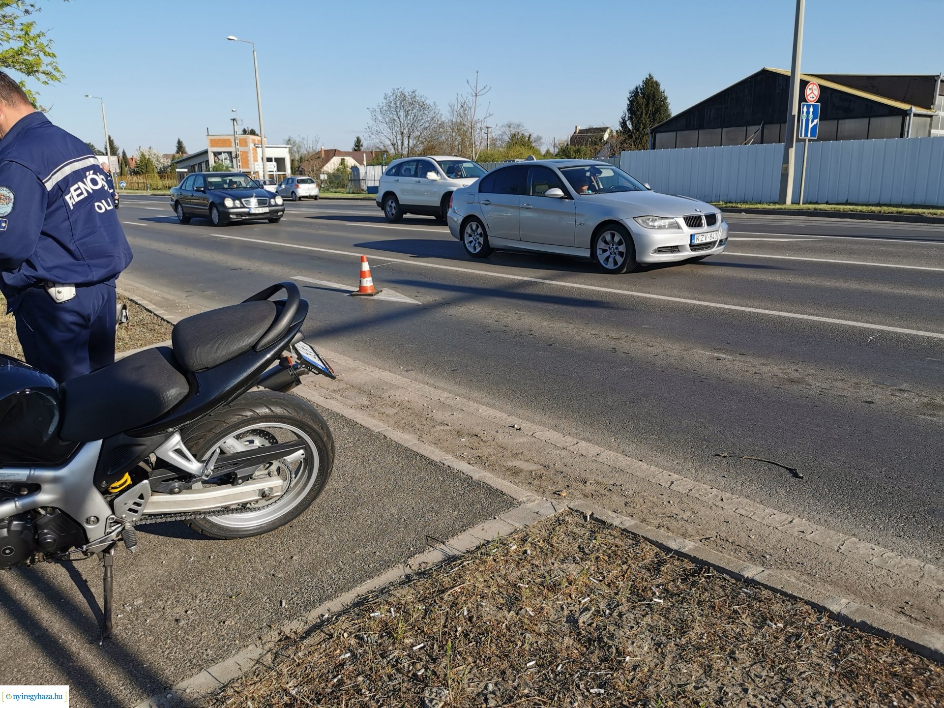 Motoros elcsúszás Orosi út