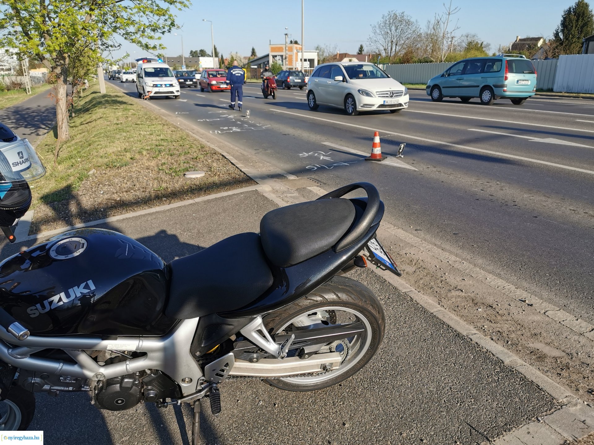 Motoros elcsúszás Orosi út