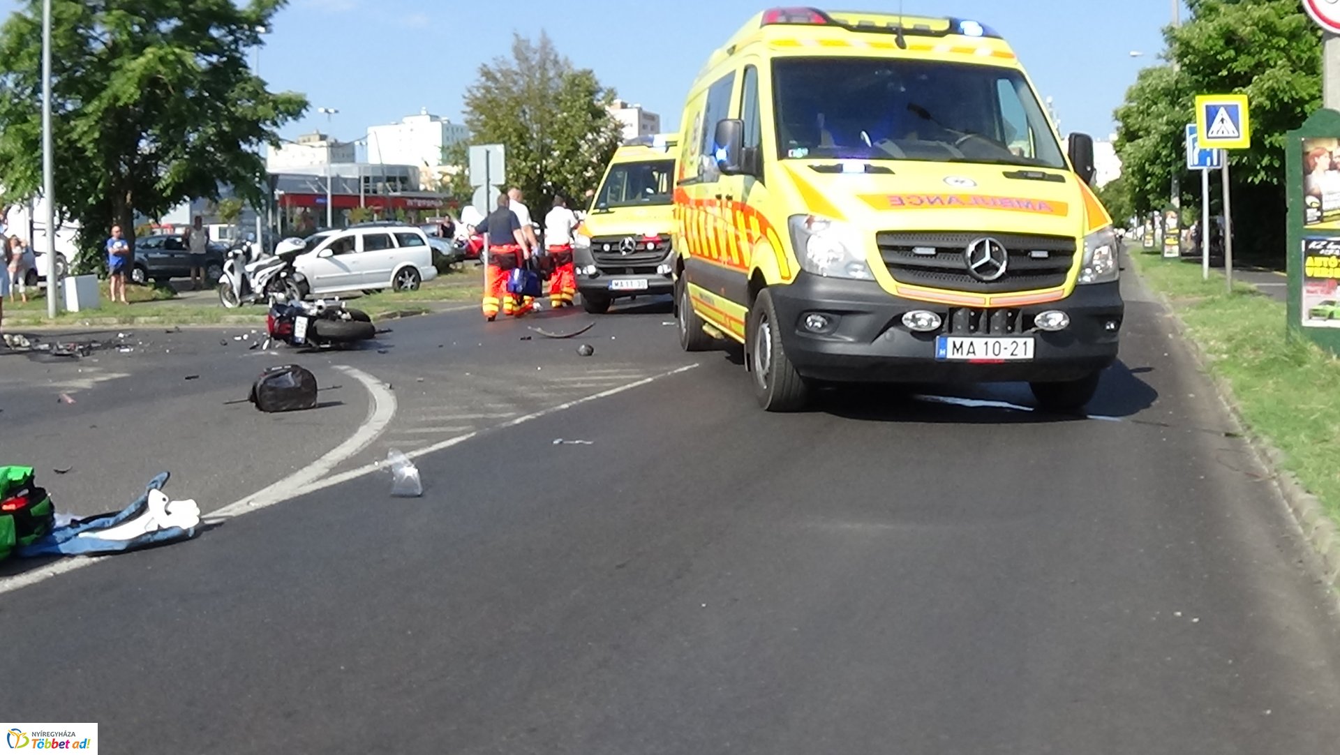 Motorost gázoltak a Kosbor utcán