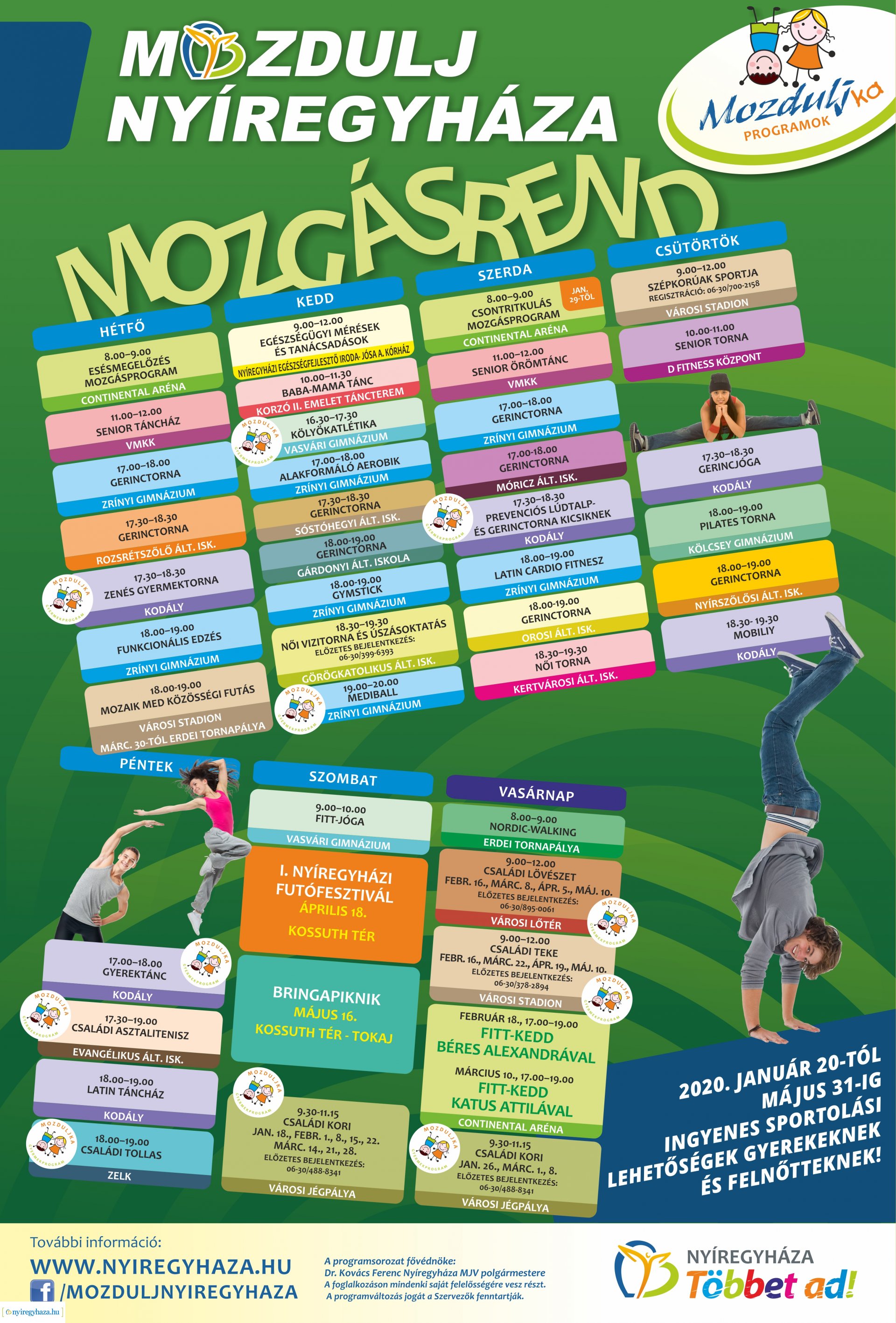 Mozdulj Nyíregyháza! mozgásrend