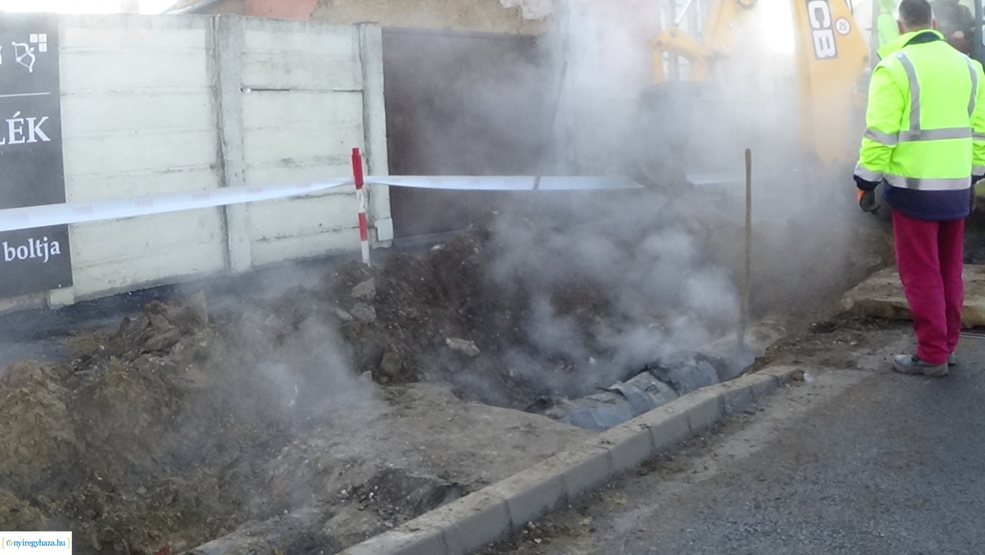 Munkálatok a Mező utcán