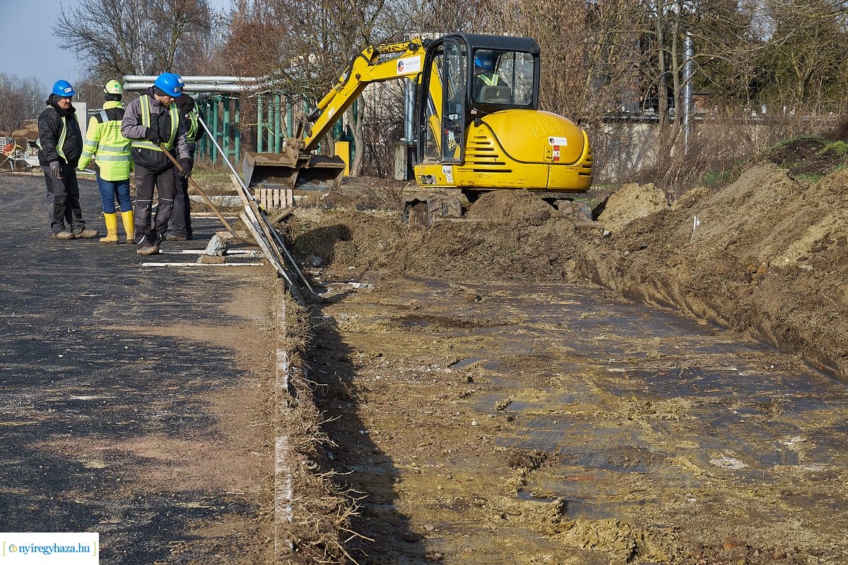 Munkálatok a Nyíregyházi Atlétikai Centrumnál 20200130